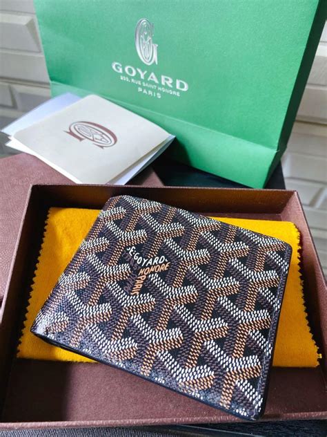 navy goyard men wallet